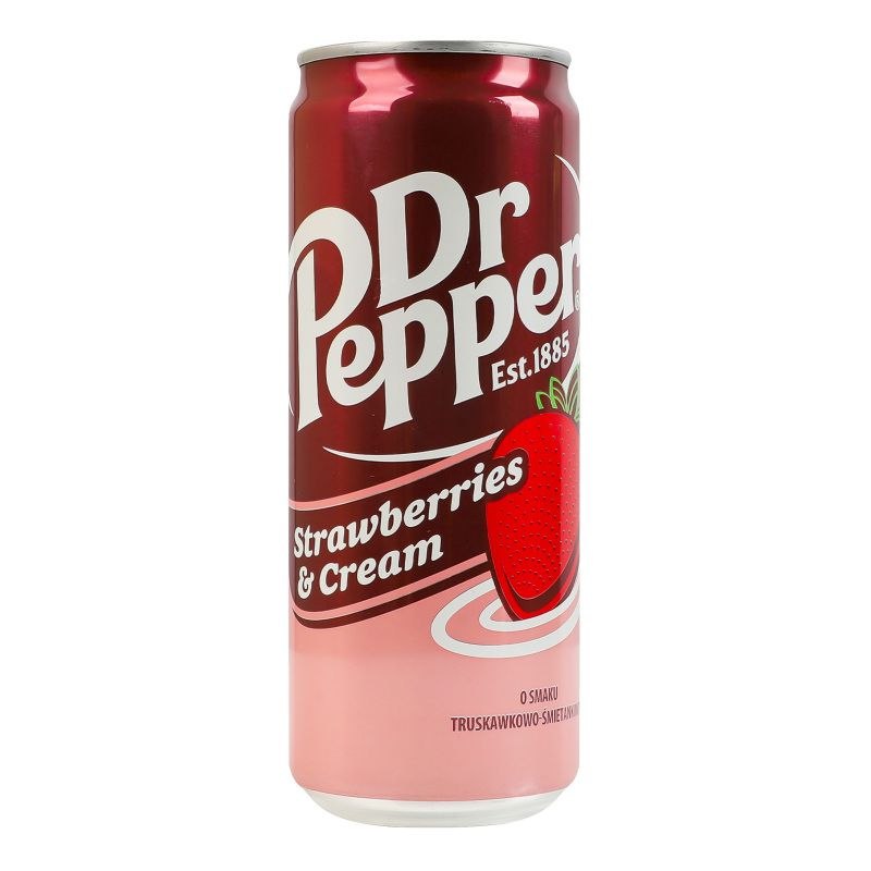 Напій б/а Dr Pepper Strawberry & Cream 0.33 л з/б